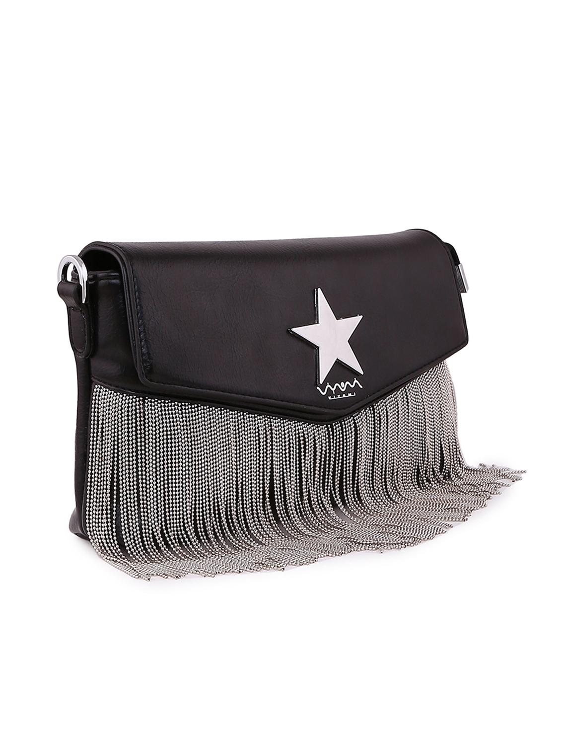 black leatherette (pu) regular sling bag - 16292263 - Zoom Image - 4