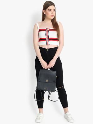 knee slit cropped jeans - 16293224 - Standard Image - 4