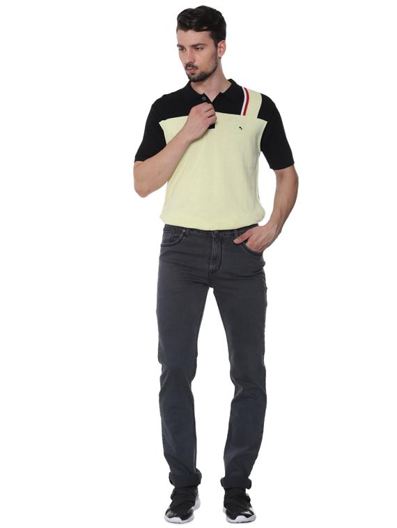 grey cotton plain jeans - 16293544 - Zoom Image - 4