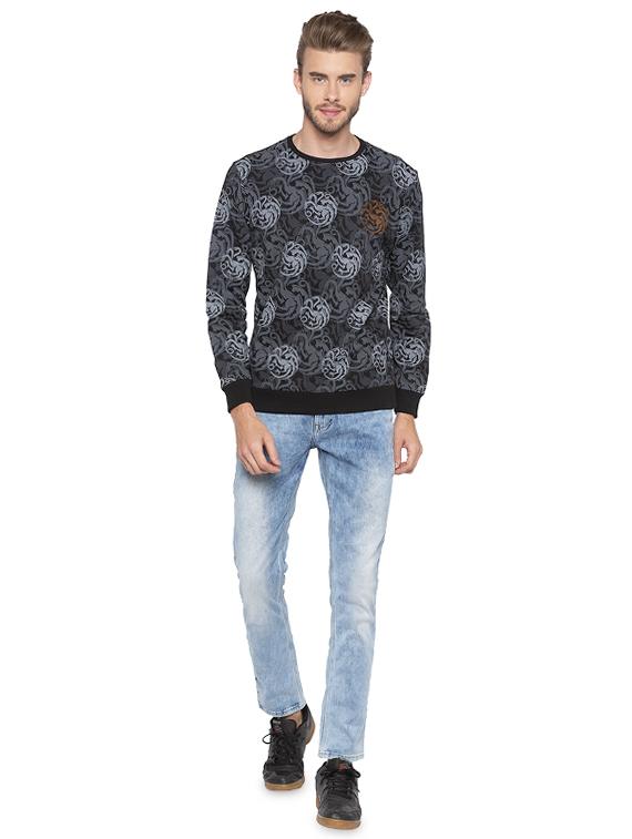black all over print sweatshirt - 16294042 - Zoom Image - 4