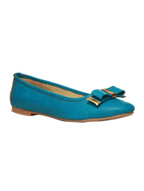 blue slip on ballerinas - 16294403 - Standard Image - 1