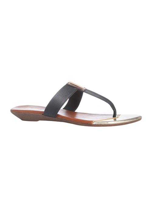 black t-strap sandals - 16294499 - Standard Image - 1