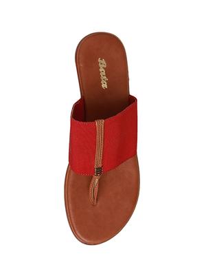 red synthetic slip on casual shoes - 16294830 - Standard Image - 4