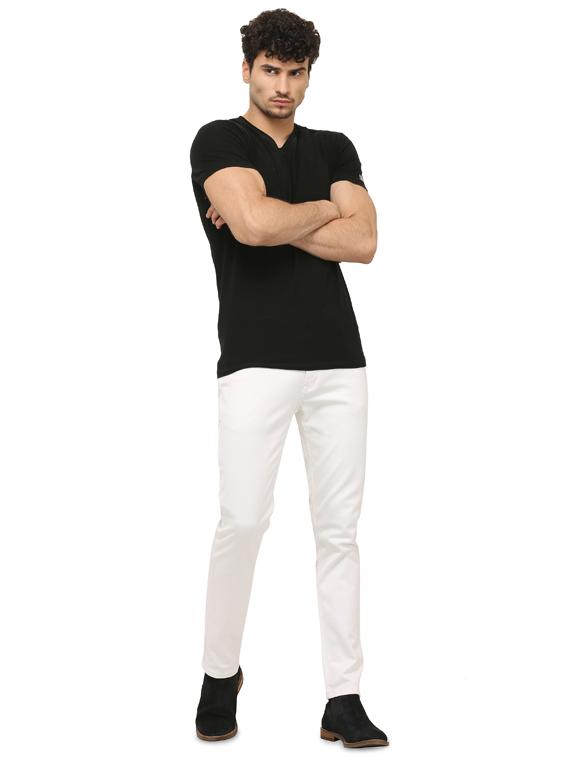 white denim plain jeans - 16295903 - Zoom Image - 4