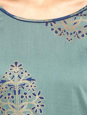foil printed kurta pant set - 16297941 - Standard Image - 4