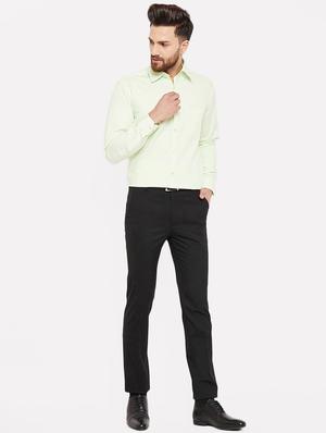 black polyester flat front formal trouser - 16298310 - Standard Image - 4