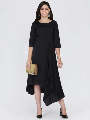 boat neck asymmetric dress - 16298467 - Standard Image - 4