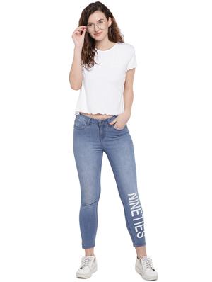 letter print stone washed jeans - 16299128 - Standard Image - 4