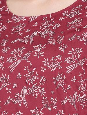 floral printed straight kurta - 16299151 - Standard Image - 4