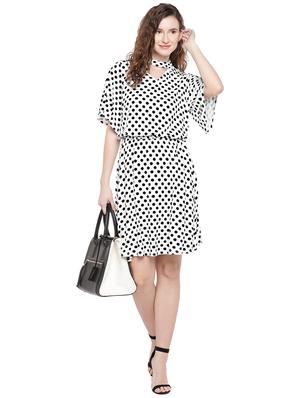 choker neck polka dots blouson dress - 16299207 - Standard Image - 4