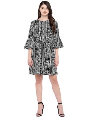 bell sleeved aztec a-line dress - 16299213 - Standard Image - 4