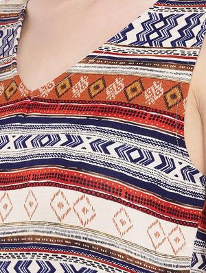 aztec asymmetric hem maxi dress - 16299214 - Standard Image - 4