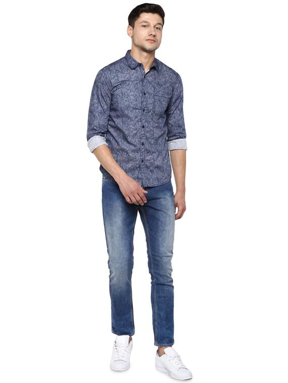blue heavy washed jeans - 16300207 - Zoom Image - 4