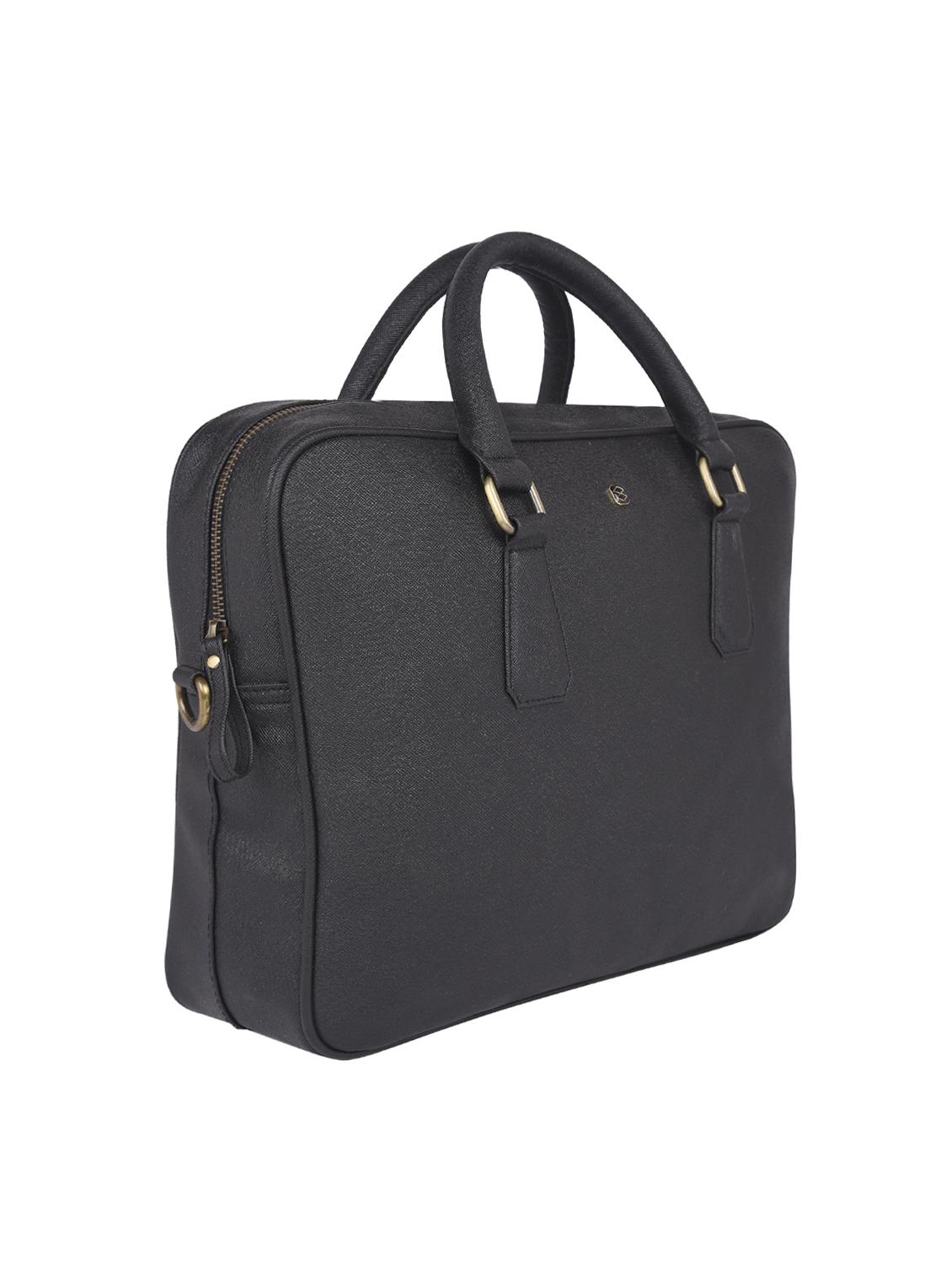 black leatherette (pu) laptop bag - 16301246 - Zoom Image - 4