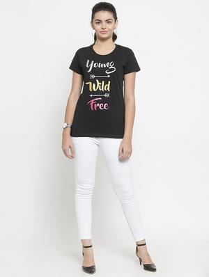 quirky print round neck tee - 16301483 - Standard Image - 4