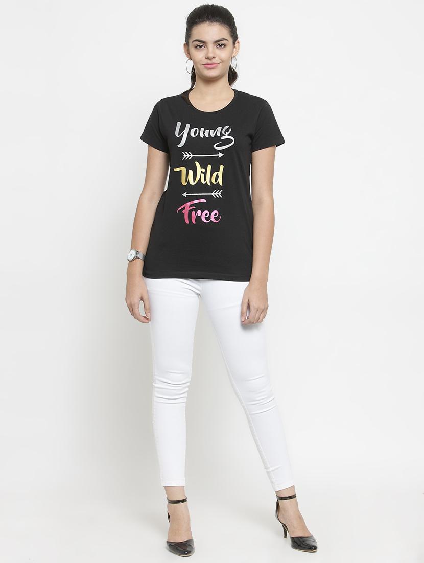 quirky print round neck tee - 16301483 - Zoom Image - 4