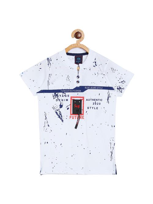 henley neck graphic t-shirt - 16301533 - Standard Image - 1