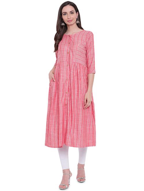 Striped flared kurta - 16301650 - Very Small Image - 1
