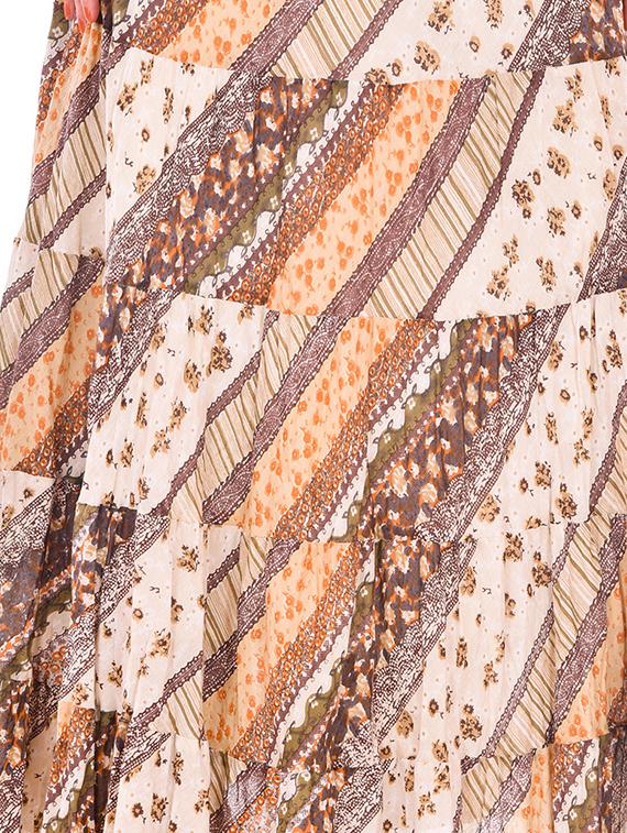 mid rise drawstring tiered skirt - 16301902 - Zoom Image - 4