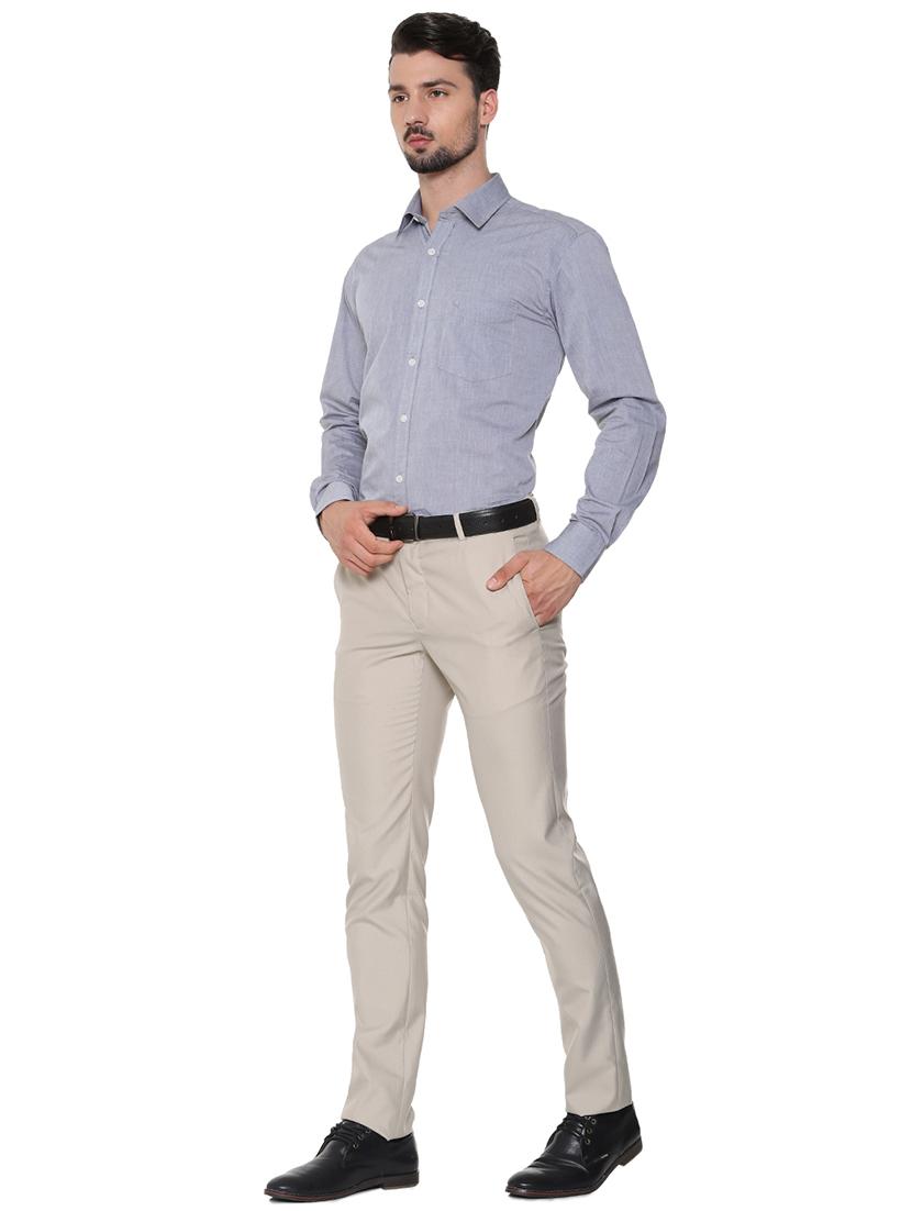 grey solid formal shirt - 16302137 - Zoom Image - 4
