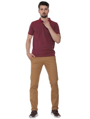 brown solid chinos - 16302234 - Standard Image - 4