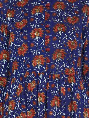 floral flared kurta - 16302414 - Standard Image - 4