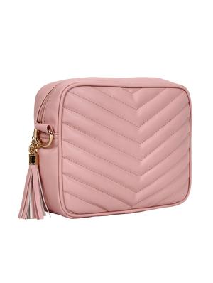 pink leatherette (pu) regular sling bag - 16302441 - Standard Image - 4
