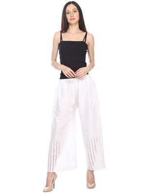 Solid embroidered palazzo - 16302789 - Standard Image - 4