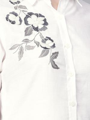 embroidered high low kurta - 16303439 - Standard Image - 4
