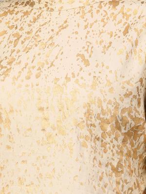 gold foil printed straight kurta - 16303447 - Standard Image - 4