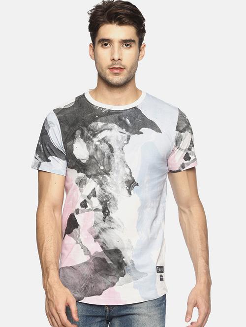 multicolor all over print tshirt - 16303688 - Standard Image - 1