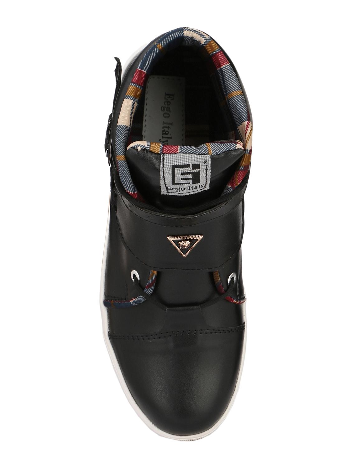 black leatherette lace up sneakers - 16304628 - Zoom Image - 4