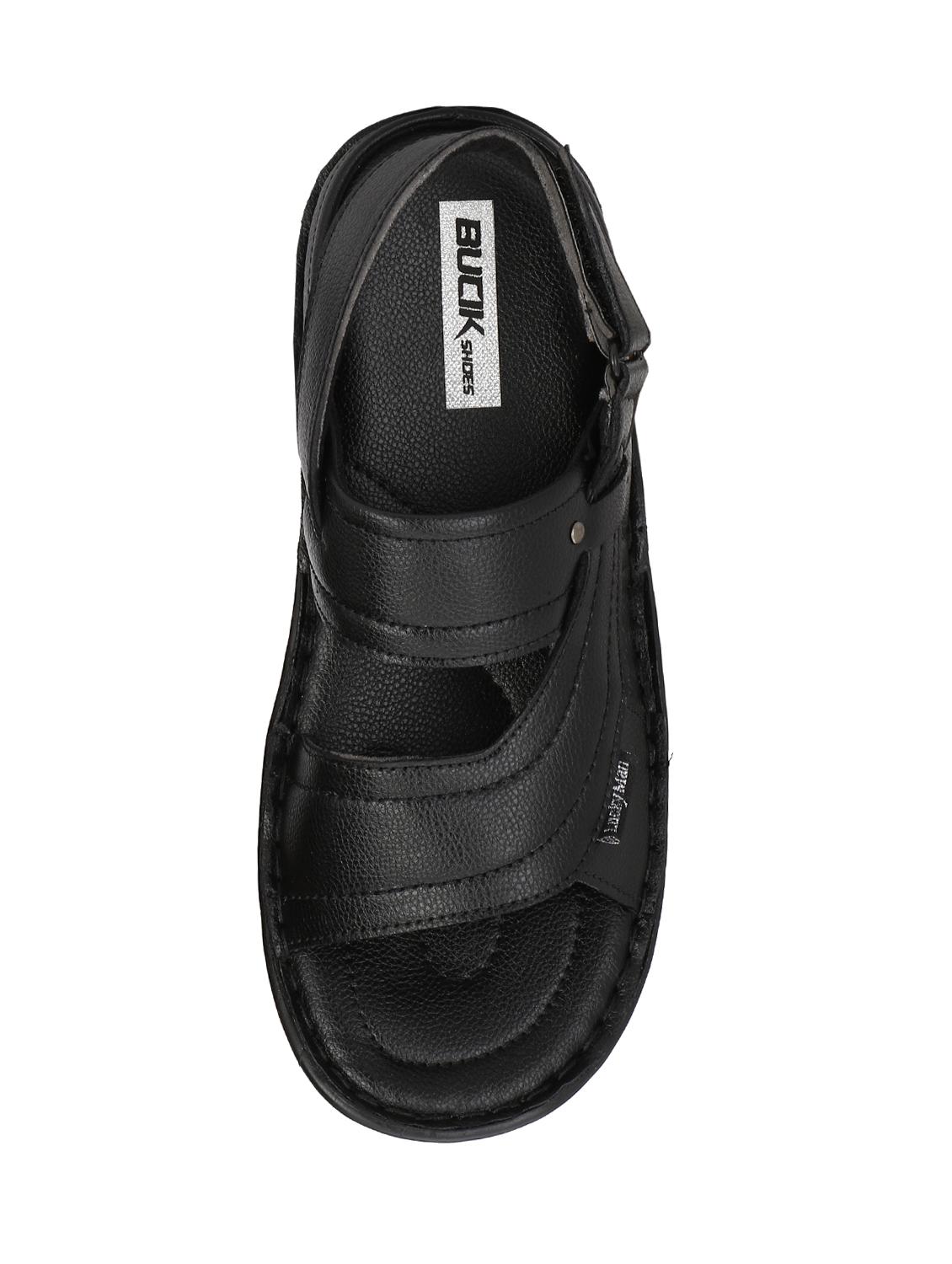 black leatherette back strap sandals - 16304679 - Zoom Image - 4