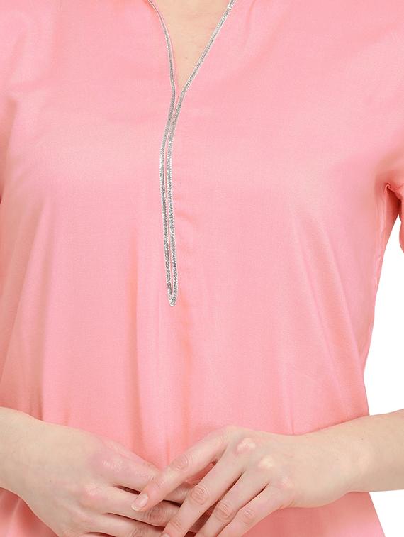 gota work kurta palazzo set - 16304921 - Zoom Image - 4