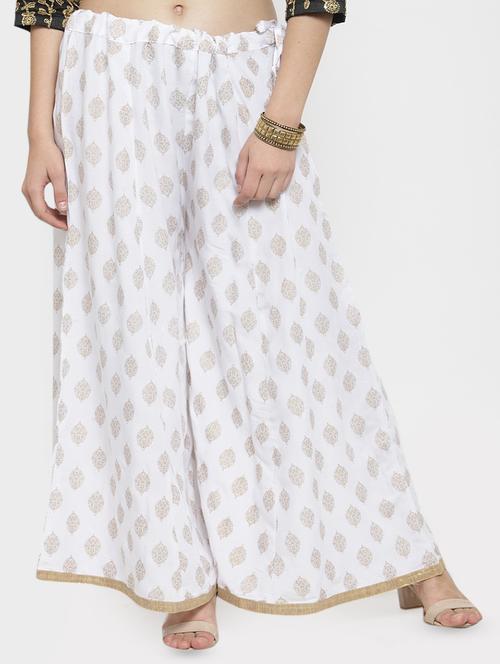 Block print flared palazzo - 16304957 - Standard Image - 1