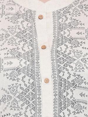 geometrical printed straight kurta - 16305021 - Standard Image - 4