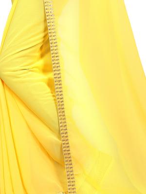 solid lace border saree with blouse - 16305884 - Standard Image - 4