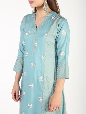 block print kurta palazzo set - 16308019 - Standard Image - 4