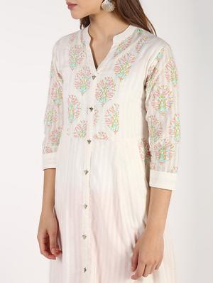 block printed layered kurta - 16308029 - Standard Image - 4