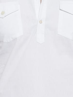 white cotton pathani kurta - 16308298 - Standard Image - 4