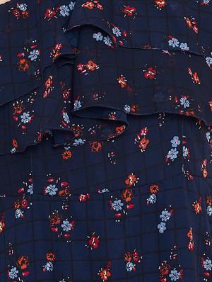tie knot ruffled a-line dress - 16308839 - Standard Image - 4