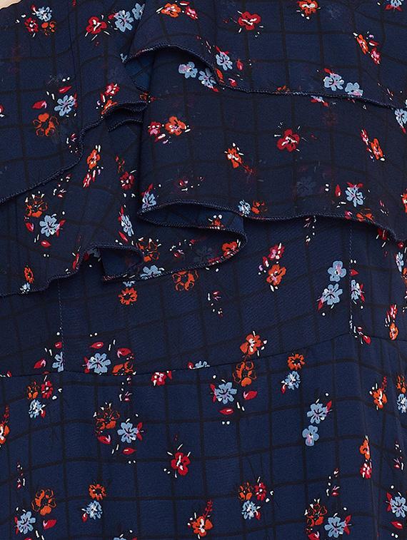 tie knot ruffled a-line dress - 16308839 - Zoom Image - 4