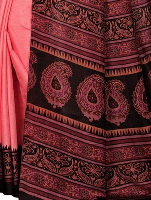 floral border printed saree with blouse - 16309515 - Standard Image - 4