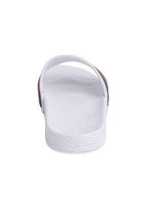 white rubber slip on flip flops - 16310332 - Standard Image - 4