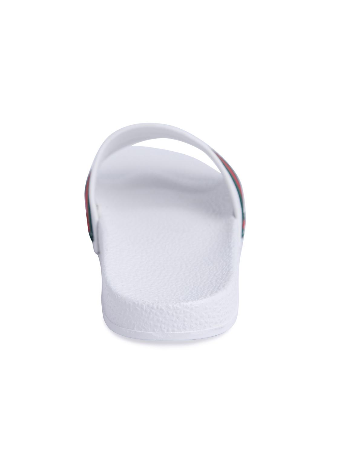 white rubber slip on flip flops - 16310332 - Zoom Image - 4