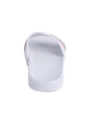 white leatherette slip on flip flops - 16310339 - Standard Image - 4