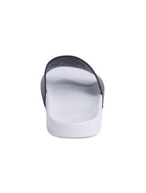 black leatherette slip on flip flops - 16310344 - Standard Image - 4