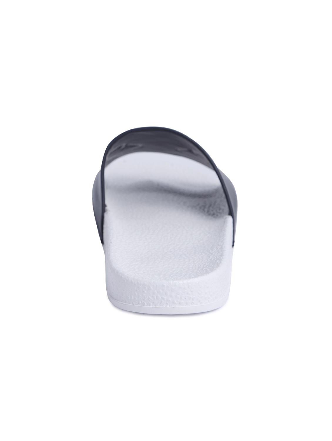 black leatherette slip on flip flops - 16310344 - Zoom Image - 4