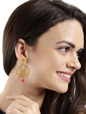 gold brass other earring - 16310583 - Standard Image - 4