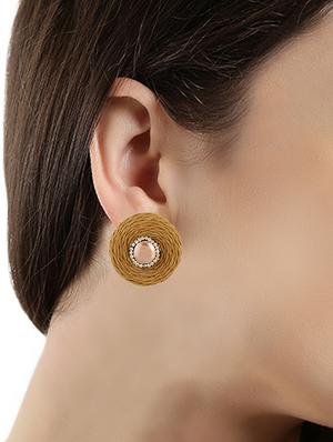 brown brass other earring - 16310608 - Standard Image - 4